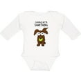 thumbnail image 3 of Inktastic Clearly Up To Something-long haired dachshund Boys or Girls Long Sleeve Baby Bodysuit, 3 of 5