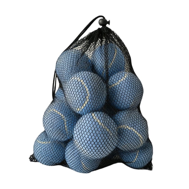 12 pelotas de tenis de alta elasticidad para practicar tenis de interior para principiantes. Azul