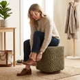 thumbnail image 2 of Leumius 360° Swivel Vanity Stool, Upholstered Makeup Chair, Modern Accent Ottoman for Bedroom, Living Room Olive Green, 2 of 4