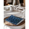 thumbnail image 6 of Blue Leopard Print Cloth Napkins Set of 6 Reusable Dinner Napkins, Vintage Abstract Animal Patterned Art Cocktail Napkin Washable Table Napkins for Wedding/Holiday Party/Baby Shower 20"x20", 6 of 7