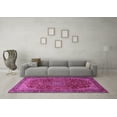 thumbnail image 3 of Ahgly Company Indoor Square Medallion Pink Traditional Area Rugs, 5' Square, 3 of 4
