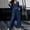 Dark Blue plus size two piece set a1, variant on BRELIL Women Plus Size Two Piece Set V Neck Long Sleeve Top Wide Leg Pants Casual Lounge Matching Outfits Solid Boho Vacation Travel Loungewear, Dark Blue 4XL