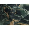 thumbnail image 4 of Ambesonne Dark Green Quilted Bedspread Set 3 Pcs, Deep Forest Marble Print, Queen Size, Emerald Sand Brown, 4 of 4
