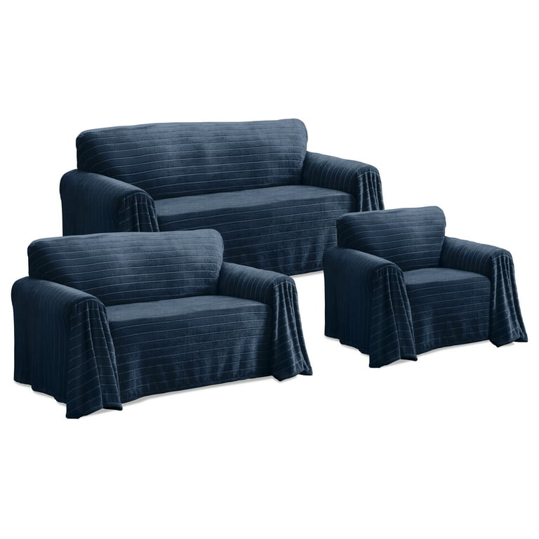 Innovative Textile Solutions Nolan Cozy Sofa Cover Blue 1 Piece