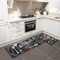 thumbnail image 5 of 2 Pcs Anti Fatigue Kitchen Mat Set Pvc Kitchen Floor Mat Waterproof Standing Mats,40*60+40*110cm,black, 5 of 5