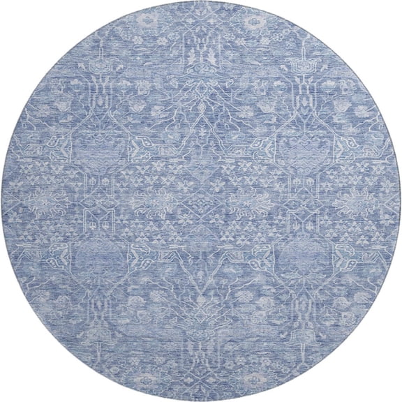 Dalyn Rugs Premium Machine Washable Mayfield AMF1133 Denim 8' x 8' Round Rug