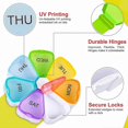 thumbnail image 3 of Portable Weekly Pill Organizer Easy Open Travel Pill Box with Snap Lid | Pill Organizer for Vitamins, Supplements & Medicines (Flower), 3 of 4