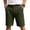 Army Green, variant on TKKCS Mens Button Shorts- Rolled Hem Breathable Summer Casual Flat Front Lightweight Shorts with Pockets Gray Size 3XL