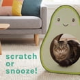 thumbnail image 5 of Kitty City Avocado Corrugated Cardboard Cat Scratching Pad with Catnip, Green, One Size, 5 of 9