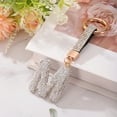 thumbnail image 3 of Encanto de letra M de Uxcell con rhinestones para hacer joyería, blanco, 3 of 6