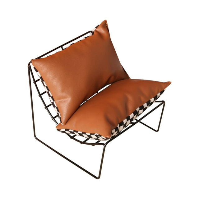 Muebles de simulación, silla de salón 1/12, casa de muñecas, silla , silla de respaldo en miniatura para juego de imitación, accesorios para ju marrón claro Sunnimix Sillas en miniatura