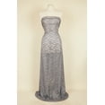 thumbnail image 2 of Zelouf Vienna Floral Lace Glitter & Scallop  , Sewing, DIY, Crafts Fabric by the Yard, Calm Grey, 5 Yard, 2 of 2