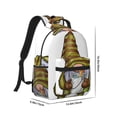thumbnail image 2 of Yiaed Fishing Gnome Fisherman Print School Backpack College Backpack Daypacks for Students High School Spacious and Durable Daypack for Work and Travel-One Size, 2 of 6