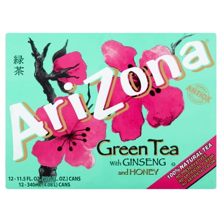 AriZona Thé vert avec le ginseng et miel - 12 PK, 11.5 FL OZ