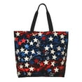 thumbnail image 1 of Disketp Red Blue White Stars Bolsa Tote Estampada para Mujer, Bolso de Hombro y de Mano para Compras y Viajes, 1 of 8