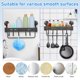 thumbnail image 4 of Estante para especias con ventosa para montaje en pared, organizador de especias, estante colgante para almacenamiento de cocina, despensa, soporte para condimentos con ganchos., 4 of 5