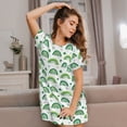 thumbnail image 3 of Fotbe St. Patrick's Day rainbows Pattern Women's Cotton Nightgown Sleepwear Short Sleeves Shirt Casual Print Sleepdress, 3 of 6