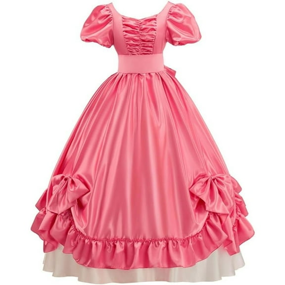 Womens Victorian Tea Party Princess Maxi Dress Rococo Ball Gown