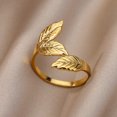 thumbnail image 1 of Anillos de acero inoxidable para mujer y hombre, anillo de compromiso de Color dorado para fiesta de boda, regalo de joyería para dedo masculino y femenino, 2023, envío gratis Dengxun unisex, 1 of 2