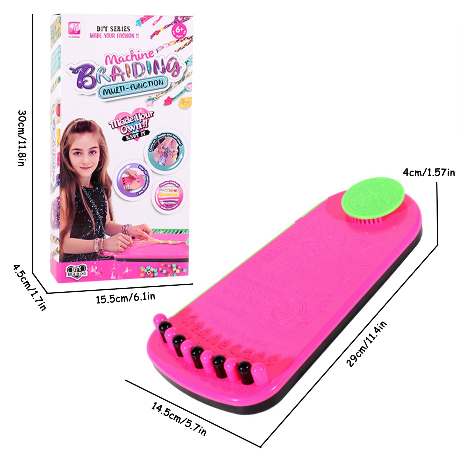 Jaawind Friendship Bracelets Making Kit for Girls, DIY Arts and Crafts for Kids Ages 6-12, Making Kit with 20 Pre-Cut Threads and Accessories, Birthday Gifts for Kids