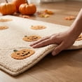 thumbnail image 5 of Summercome Halloween Spooky Jacquard Ghost Bath Mat, Jacquard Pumpkin Bathroom Rug, Soft Plush Non-Slip Washable Bath Rug for Halloween Front Door Decor, Machine Washable, 16x24 Inch, 5 of 7