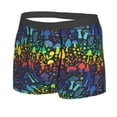 thumbnail image 2 of Balery Magical Mushrooms and Flowers Men's Boxer Briefs, Soft and Breathable Cotton Underwear with nylon Waistband-Large, 2 of 9