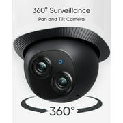 eufy Security Floodlight Camera E340 Wired with HomeBase 3, Dual Camera, 360° Pan and Tilt, 24/7 Recording, Dual-Band Wi-Fi, 2,000 Lumens, Motion-Activated, Local Storage, No Monthly Fee