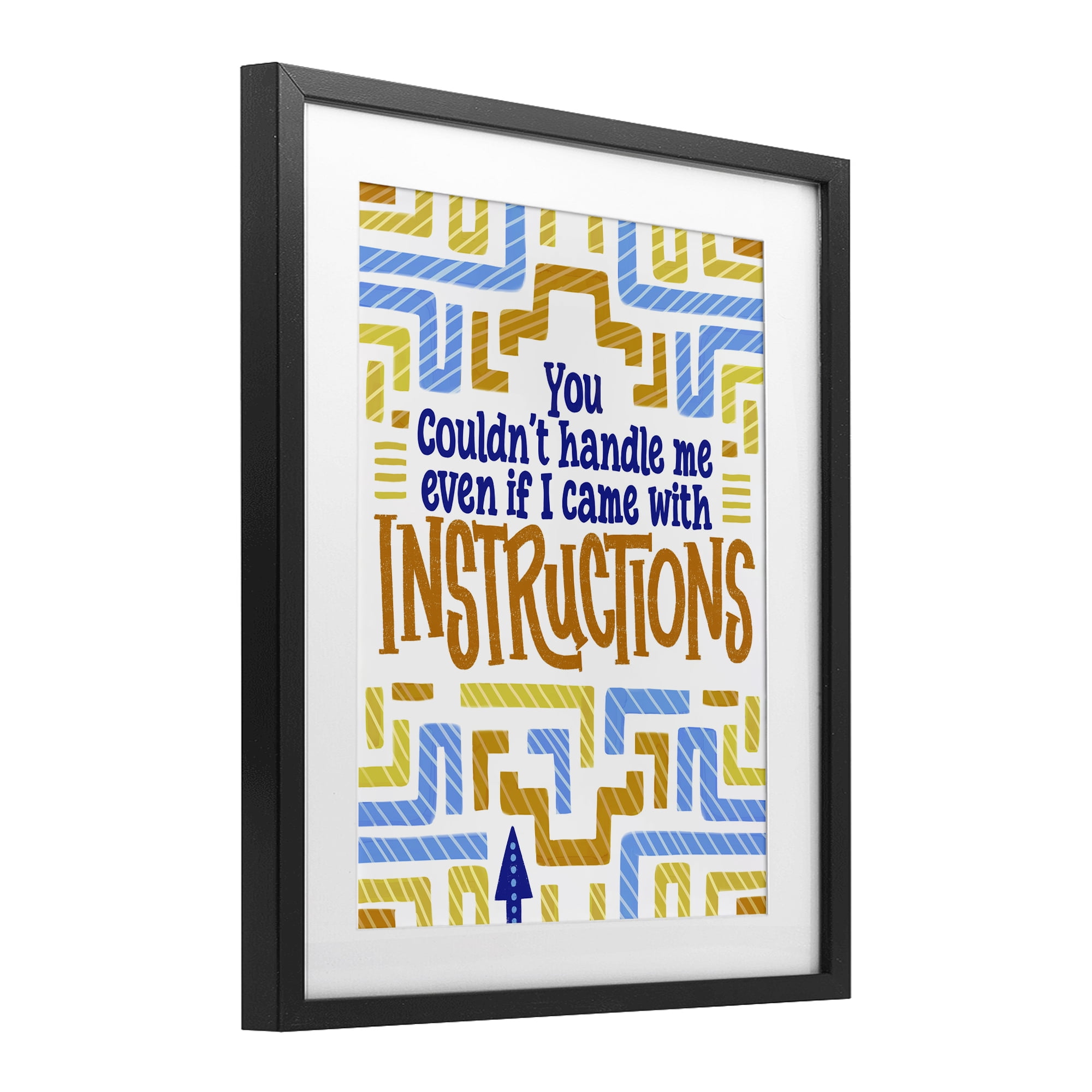 Stupell Industries Funny Can't Handle Me Black Framed Print Under Glass, design by Connie Summers