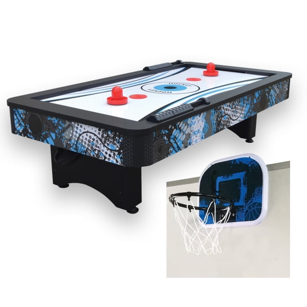 Details about   Face-Off 5 ft Pucks and Strikers Air Hockey Game Table with Electronic Scoring 