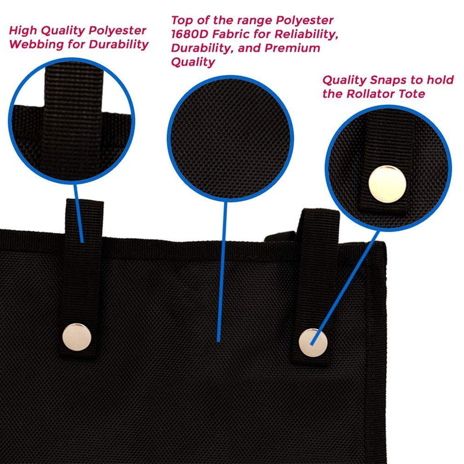 Wswqop under Seat Bag Carrying Items Foldable Large Size Tote for 4 Wheel Underseat for Seniors Storage Bag Accessories