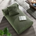thumbnail image 1 of Modway Solace Modular Corduroy Upholstered Armless Chaise Lounge in Fern, 1 of 9