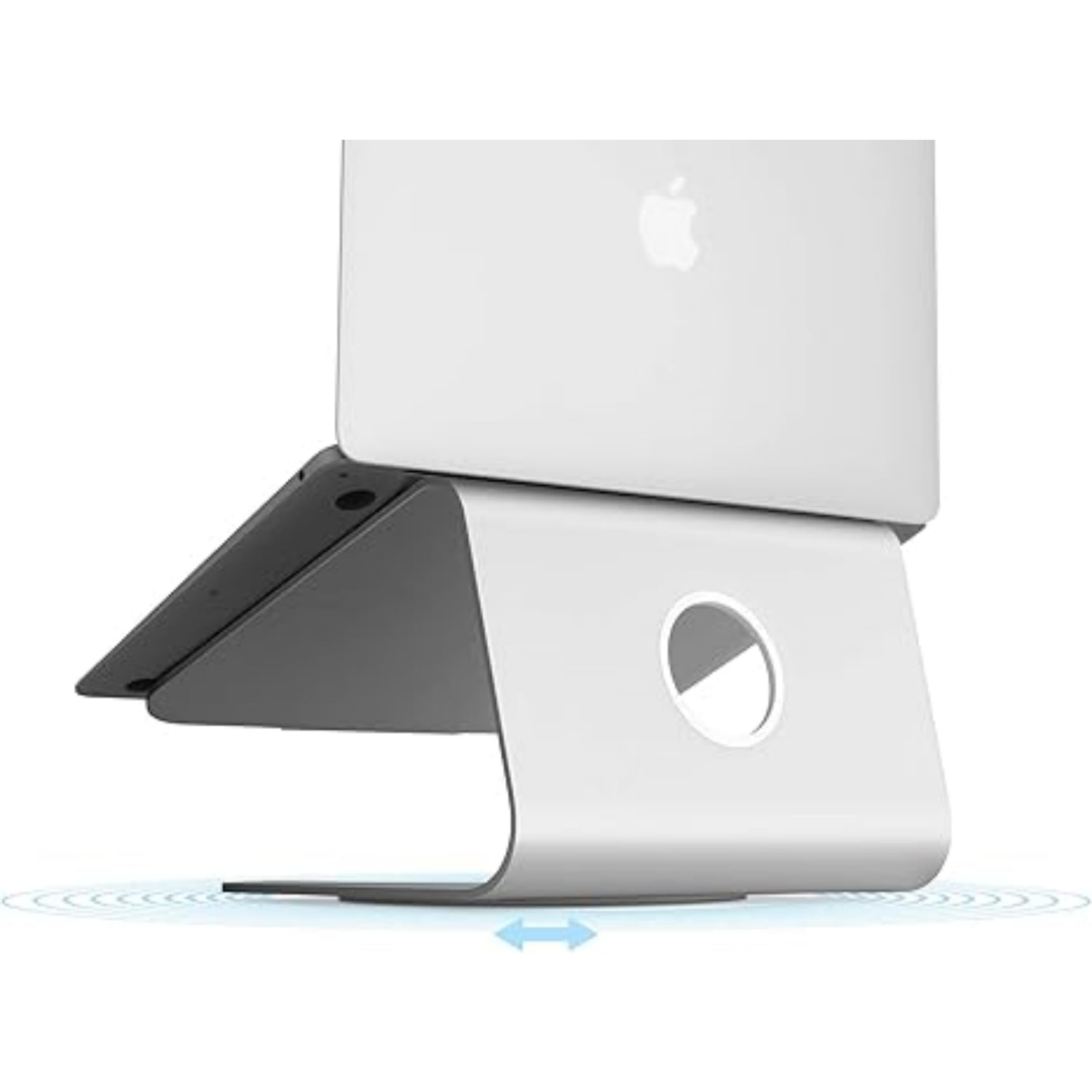 Laptop Stand with Swivel Base, Silver