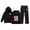 A-Black, variant on VBEWZET Girls Winter Outfits Girls Solid Warm Hoodie Pullover Long Sleeve Top with Pants Casual Everyday Outfit A-Pink 9-10 Years