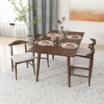 thumbnail image 3 of Pemberly Row Mid Century Style Solid Wood Walnut 47" Rectangular Dining Table, 3 of 7