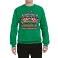 thumbnail image 2 of Wild Bobby, American By Birth Christian By Choice USA Flag Inspirational/Christian Unisex Crewneck Graphic Sweatshirt, Kelly, 3XL, 2 of 3