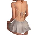 thumbnail image 2 of FRSASU Plus size clearance Pajamas Women's Underwear Mesh Lace Slip Nightdress Home Wear Sky Blue Free Size(Free Size), 2 of 3