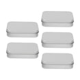 thumbnail image 4 of ANGGREK Rectangular Tin Box,Metal Rectangular Tin,5pcs Metal Rectangular Empty Box Pins Jewelry Crafts Storage Reusable Portable Containers Box Silver, 4 of 8