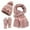 A-Pink269, variant on Bibifish Womens Hat Gloves Scarf Sets 3 Pc Bow Decorated Hat Scarf Gloves Three Piece Sweet Trendy Cold Warm Hat Sets For Ladies