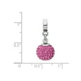 thumbnail image 3 of Solid 925 Sterling Silver Reflections Oct CZ Cubic Zirconia Swarovski Crystal Ball Dangle Bead (3.6mm x 20.9mm), 3 of 3