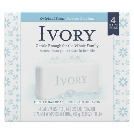 GTIN 037000827573 product image for Ivory Bar Soap  Original Scent  All Skin Types  4 Count  4 Ounces Each | upcitemdb.com