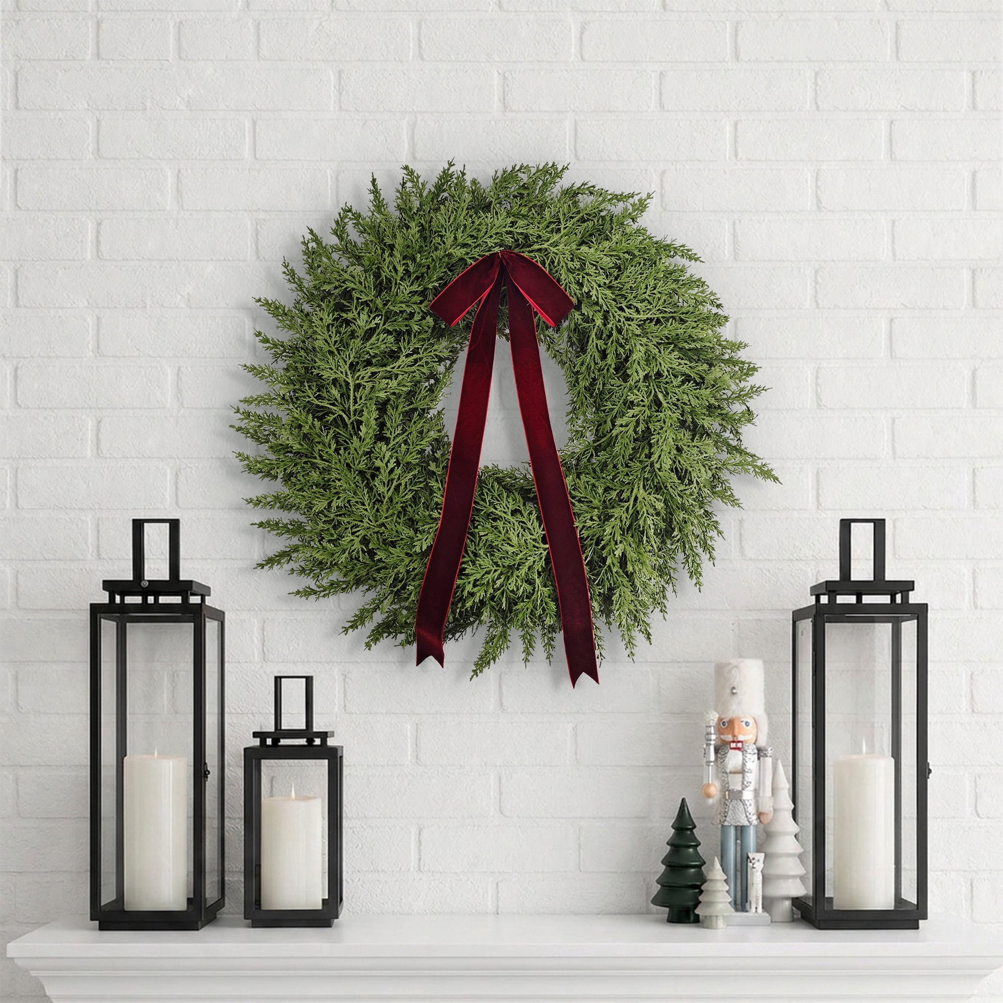 My Texas House 22-Inch Cedar Artificial Christmas Wreath photo 2