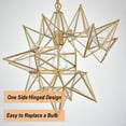thumbnail image 5 of Claxy Gold Moravian Star Pendant Light with Clear Glass Shade, 5 of 7