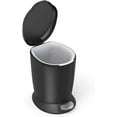 thumbnail image 2 of 6L round step can, black plastic, 2 of 4
