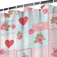 thumbnail image 3 of Pioneer Flower Floral Print Pattern Shower Curtain 84"x72", Bathroom Decorative Shower Curtain Set with 12 Hooks, Waterproof Washable, 3 of 6