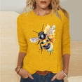 thumbnail image 2 of SwiftWear Womens Cute Bee Graphic Tee Shirts 3/4 Sleeve Soft Crewneck Casual Summer T-Shirt Pullover Tops, 2 of 5