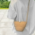 thumbnail image 1 of Bolso bandolera para mujer, bolso de playa de moda bohemia para vacaciones de verano, picnic en el trabajo Caqui, 1 of 9