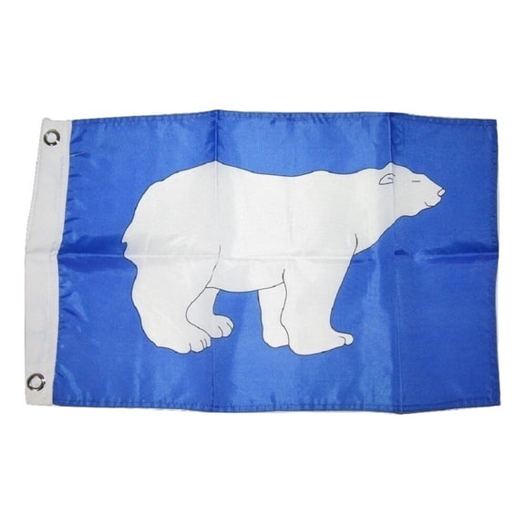 12x18 12"x18" Polar Bear Blue Motorcycle Flag Grommets