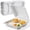 8 inch 34 oz with 3 compartment, variant on 8 inch 34 oz with 3 compartment Food Storage Containers, Meal Prep Clamshell Jars