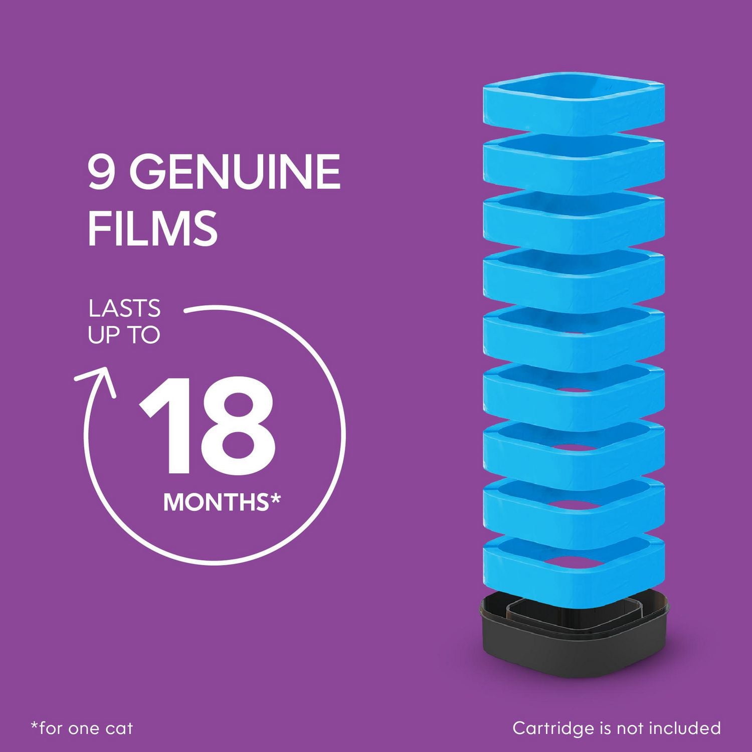 Litter Genie Genuine film - 9pk Up to 18 months of supply for one cat