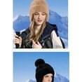 thumbnail image 3 of Fnooota Womens Knit Beanies, Warm Travel Winter Windproof Hats with Earflap Khaki Size Free Size, 3 of 5